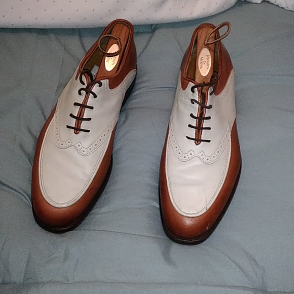 2 pair Spectator Shoes size 11.5 - 12, Black/White - Picture 2 of 3